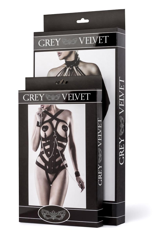 GREY VELVET 4-part Underbust-Corsage-Set
