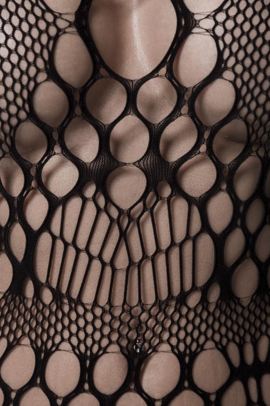 GREY VELVET Fine-Mesh-Dress